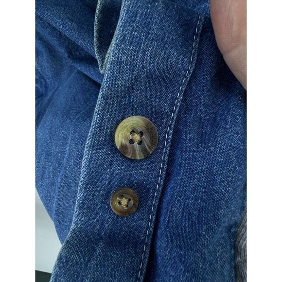 Schmidt Work Wear Sz M Jean Jacket Lined Button Up Zip - Picture 11 of 12